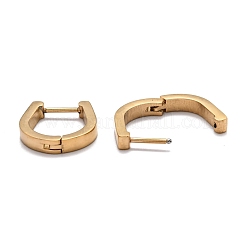 304ステンレススチール製ハギーフープピアス  馬の靴  ゴールドカラー  15x14.5x3mm  ピン：1mm&nbsp;STAS-H156-14A-G