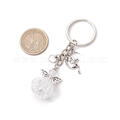 Glass & Tibetan Style Alloy Keychain&nbsp;KEYC-MZ00037-10