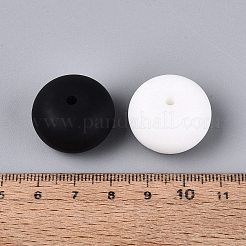 シリコンビーズ  ロンデル  ホワイト  22.5x15mm  穴：2.5~3mm&nbsp;SIL-N006-01