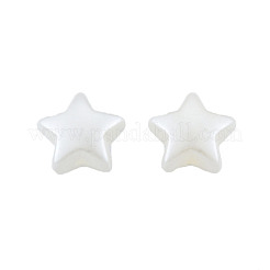 ABSプラスチックパール調ビーズ  スター  ホワイトスモーク  10.5x11.5x6mm  穴：1.5mm&nbsp;OACR-T018-07