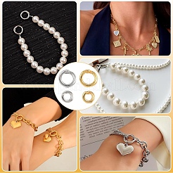 10Pcs 2 Colors Brass Open Jump Rings&nbsp;KK-YW0003-99A
