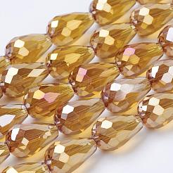 Electroplate Glass Beads Strands&nbsp;EGLA-D015-15x10mm-21