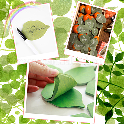 8Pcs Leaf Pad Sticky Notes&nbsp;OFST-SP0001-01