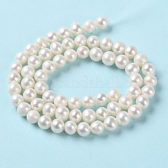 Natural Cultured Freshwater Pearl Beads Strands&nbsp;PEAR-E018-48