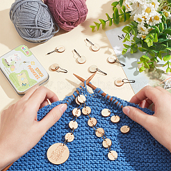 Number 1~10 Wooden Beaded Knitting Row Counter Chains & Charms Locking Stitch Makers&nbsp;DIY-NB0010-23