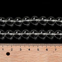 ラウンドガラスビーズ連売り  透明  10mm  穴：1mm  約40個/連  15.3インチ&nbsp;GLAA-P002-10mm-02