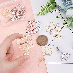 8Pcs 2 Style 201 Stainless Steel Pendants&nbsp;STAS-DC0001-02