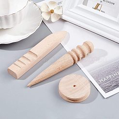 革研磨トリミングラウンドフラットスティック/野菜なめし  レザーポリッシュバニッシャーエッジスリッカー  バリーウッド  6個/セット&nbsp;TOOL-NB0001-33