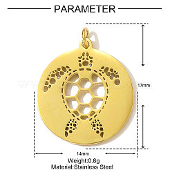 304 Stainless Steel Pendants&nbsp;STAS-OY001-35G