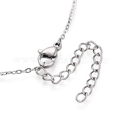 304 Stainless Steel Mixed Chain Necklaces for Women&nbsp;NJEW-N062-02P