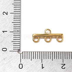 304ステンレスシャンデリア部品リンク  バーリンク  4のループ  ゴールドカラー  7x15x2mm  穴：1.6mm&nbsp;STAS-P395-17B-G