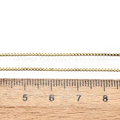 長持ちメッキ真鍮ボックスのチェーンネックレス  カニカン付き  ニッケルフリー  18KGP本金メッキ  18.3インチ（46.5cm）  1mm&nbsp;X-NJEW-K112-03G-NF