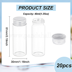 20Pcs Glass Bead Containers&nbsp;CON-BC0007-31B