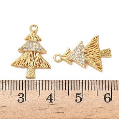 Brass Micro Pave Clear Cubic Zirconia Pendants&nbsp;KK-B160-08G