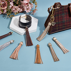 12Pcs 6 Colors Imitation Leather Tassel Big Pendants Decorations&nbsp;FIND-PH0024-17