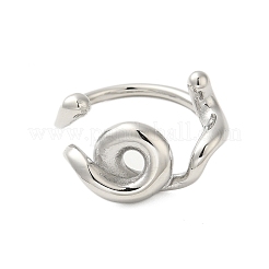女性用304ステンレススチールカフリング  ステンレス鋼色  内径：18mm&nbsp;RJEW-U013-09P