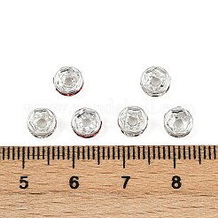 Brass Grade A Rhinestone Spacer Beads&nbsp;RB-A014-Z6mm-S