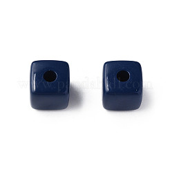 不透明なアクリルビーズ  キューブ  プルシアンブルー  12.5x12.5x12.5mm  穴：3.5mm  約263個/500g&nbsp;MACR-S373-141-A06