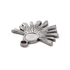 Non-Tarnish 304 Stainless Steel Pendant Cabochon Settings&nbsp;STAS-E169-20P