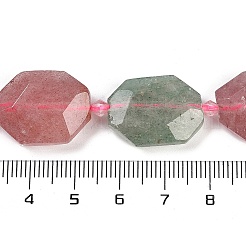 Natural Red & Green Strawberry Quartz Beads Strands&nbsp;G-B125-P28-01