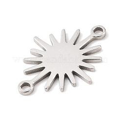 201ステンレススチールコネクタチャーム  太陽リンク  ステンレス鋼色  18x13.5x1mm  穴：1.4mm&nbsp;SA-CBA5D66-09P