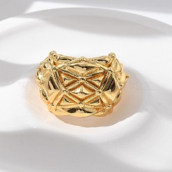 女性用真鍮カフリング  カドミウムフリー＆ニッケルフリー＆鉛フリー  18KGP本金メッキ  18.5mm&nbsp;RJEW-U041-04G
