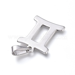 変色しにくい304ステンレススチールペンダント  星座/星座  ステンレス鋼色  ステンレス鋼色  28x22x1.5mm  穴：10×4mm&nbsp;X1-STAS-L210-06K-P