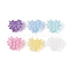 Flocking Opaque Acrylic Heart Beads&nbsp;OACR-T030-12M