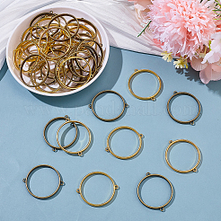 40Pcs Alloy Flat Round Open Back Bezel Connector Charms&nbsp;FIND-AR0006-68