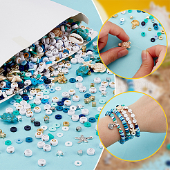 オーシャンスタイルのDIYジュエリー製作キット  ミックスカラー&nbsp;DIY-PH0023-80