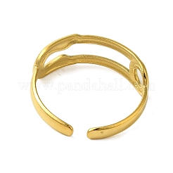 304ステンレススチールカフリング  ユニセックスミニマリストデザイン  18KGP本金メッキ  内径：18mm  ワイド：9.5mm&nbsp;LS-RJEW-Q820-01E