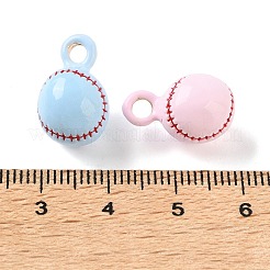 合金エナメルチャーム  野球のチャーム  ミックスカラー  17x10.5x11mm  穴：3mm&nbsp;AL-CBAEAA8-08