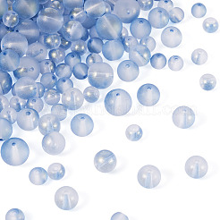 Frosted Transparent Glass Bead Strands&nbsp;GLAA-TA0002-77B