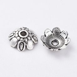 Tibetan Style Alloy Bead Caps&nbsp;LF0370Y-NF