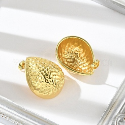 ティアドロップ 304 ステンレススチール スタッド イヤリング  ゴールドカラー  25x20mm&nbsp;EJEW-A125-54G