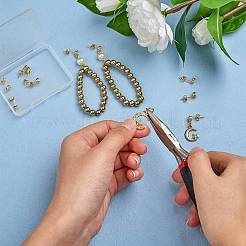 5 Pairs Rack Plating Brass Micro Pave Cubic Zirconia Stud Earring Findings&nbsp;KK-SZ0005-96