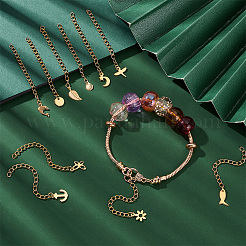 20Pcs 10 Style 304 Stainless Steel Chain Extender&nbsp;STAS-PH0004-71