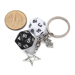 Dice Opaque Acrylic Pendant Keychain&nbsp;KEYC-JKC01198-03