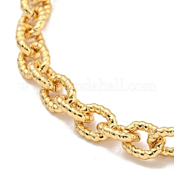 Twist Brass Cable Chain Bracelets for Women&nbsp;BJEW-G703-05G