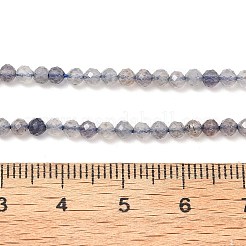 Natural Cordierite/Iolite/Dichroite Beads Strands&nbsp;G-B145-A04-3mm