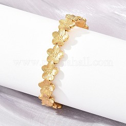 304 Stainless Steel Flower Hinged Cuff Bangles for Women&nbsp;SA-CBA45D5-27G