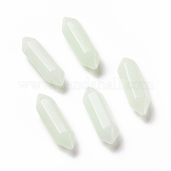 ガラスビーズ  蓄光/暗闇の中で光る  穴がない  二重終端ポイント  ライトシアン  22~23x6x6mm&nbsp;GLAA-K058-03A