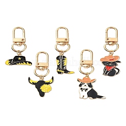 Cowboy Theme Alloy Enamel Pendant Decorations&nbsp;HJEW-YW00022-01