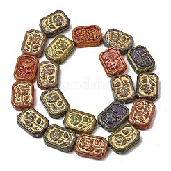 Painted Glass Beads Strands&nbsp;GLAA-Z021-05A