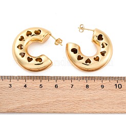 C-Shaped 304 Stainless Steel Stud Earrings for Women&nbsp;LS-EJEW-A125-01G