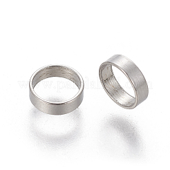 変色しにくい201ステンレススチールスペーサービーズ  フラットラウンド  ステンレス鋼色  6x1.8mm  穴：5mm&nbsp;STAS-L233-063P
