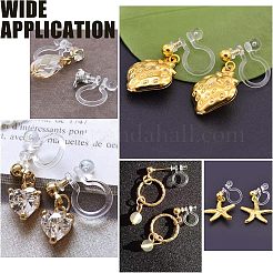 32Pcs 4 Style 304 Stainless Steel & Plastic Clip-on Earring Findings&nbsp;STAS-UN0037-98