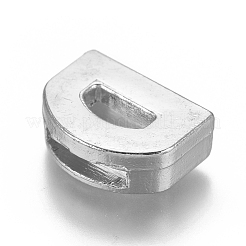 合金スライドチャーム  文字d  12.5x9x4mm  穴：1.5x8mm&nbsp;PALLOY-WH0069-02D-P
