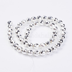 Non-magnetic Synthetic Hematite Bead Strands&nbsp;G-P262-25-8mm-S