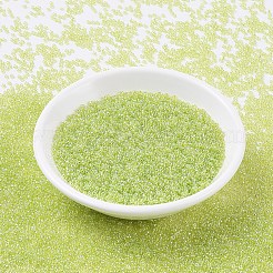 MIYUKIラウンドロカイユビーズ  日本製シードビーズ  11/0  （rr172)透明シャルトルーズ光沢  2x1.3mm  穴：0.8mm  約50000個/ポンド&nbsp;SEED-G007-RR0172